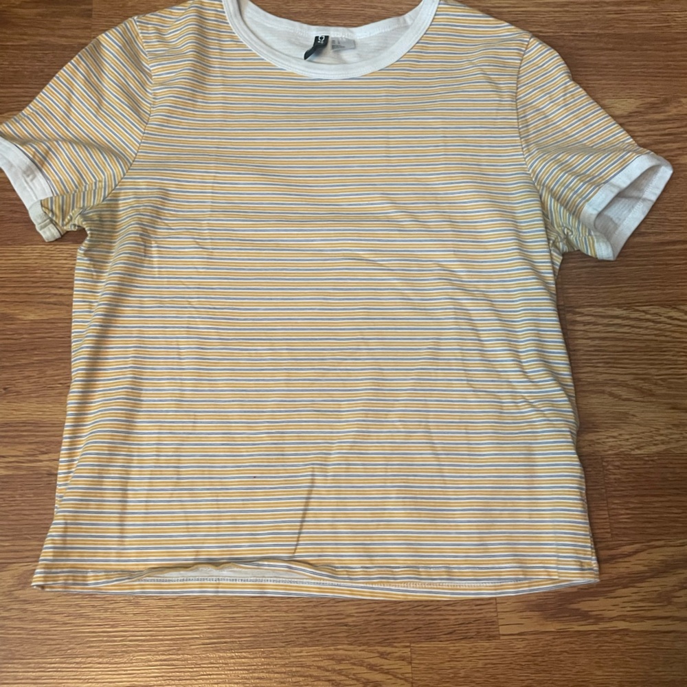 Yellow, blue and white stripped shirt from Divided